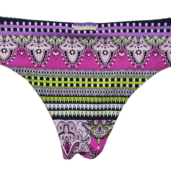 Sabz Swimwear Bikini Bottom Womens Small Geometric Paisley Made in Colombia - Picture 2 of 10